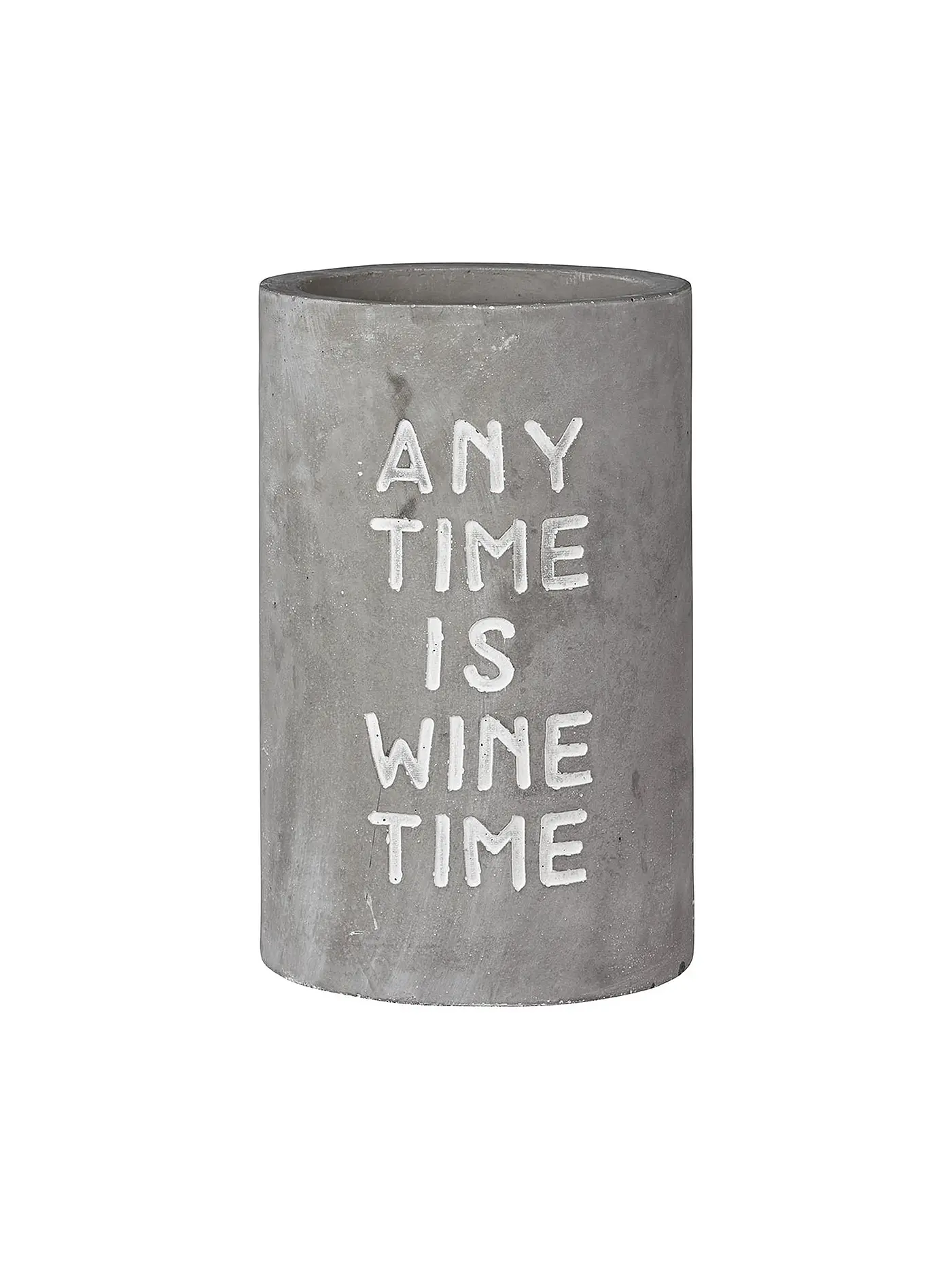 RAEDER | Weinkühler aus Beton 21cm "Save Water - Drink Wine" | grau